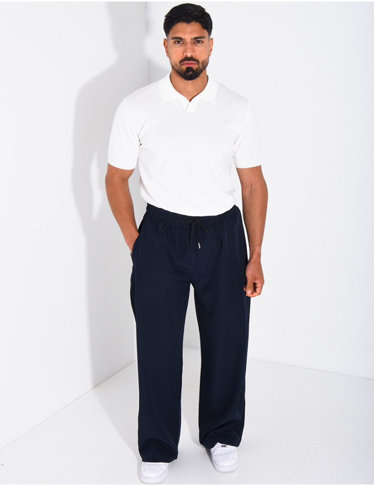 Pantalon large à taille élastique