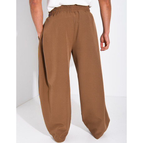 Pantalon large à taille élastique