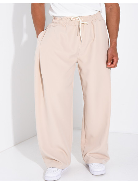 Pantalon large à taille élastique