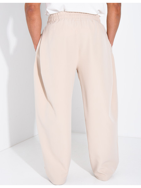 Pantalon large à taille élastique