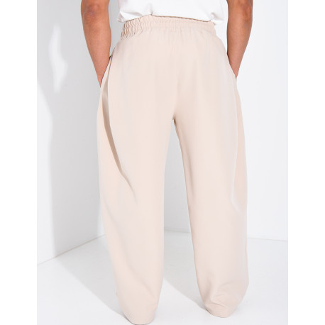 Pantalon large à taille élastique