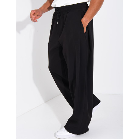 Pantalon large à taille élastique