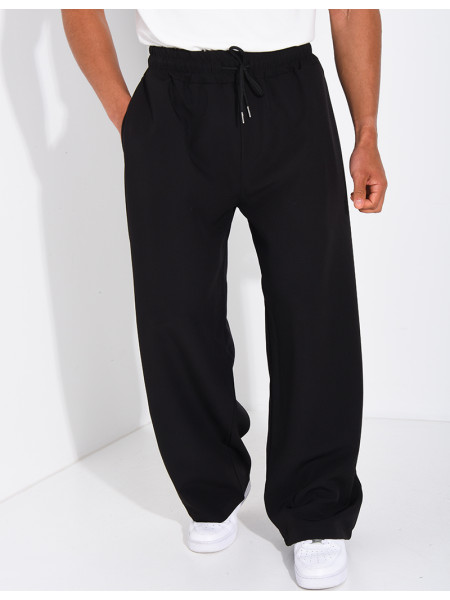 Pantalon large à taille élastique