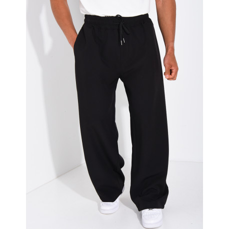 Pantalon large à taille élastique