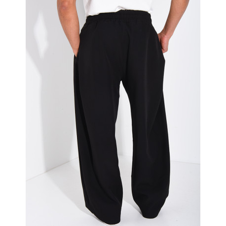 Pantalon large à taille élastique