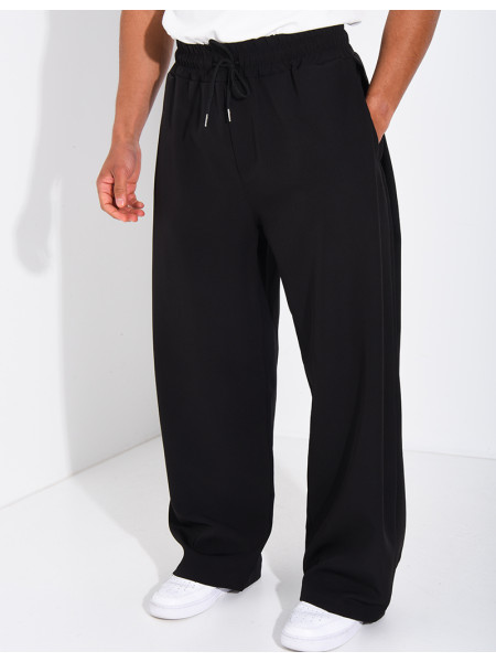 Pantalon large à taille élastique