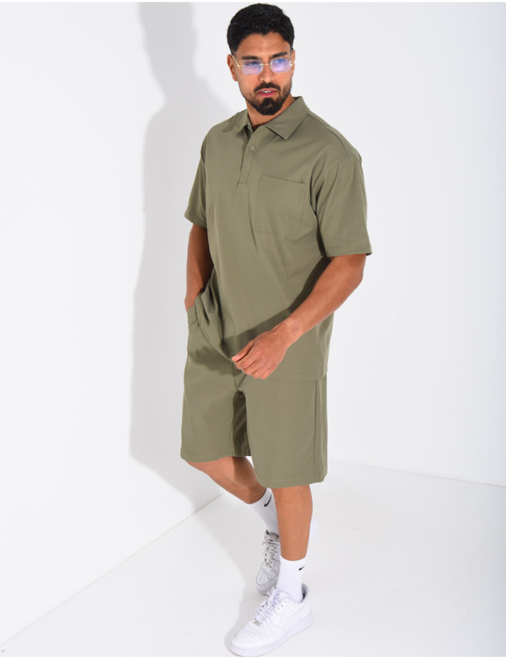 Ensemble short et polo à poche