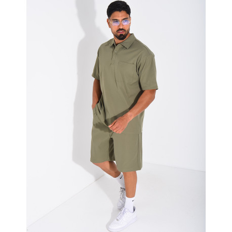 Ensemble short et polo à poche