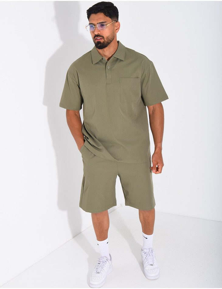 Ensemble short et polo à poche
