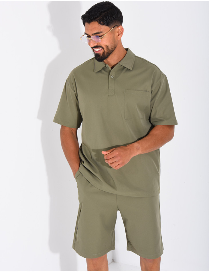 Ensemble short et polo à poche