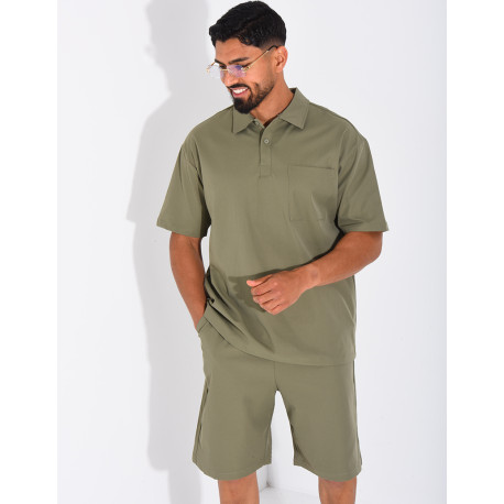 Ensemble short et polo à poche