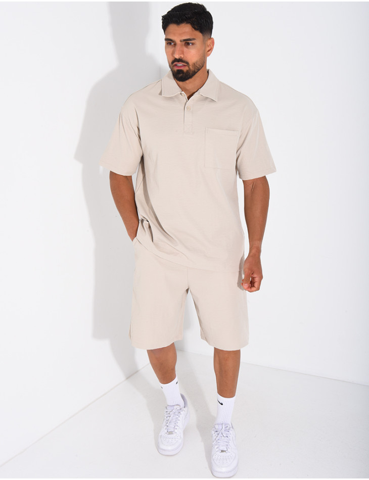 Ensemble short et polo à poche