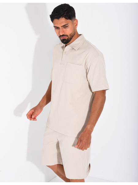 Ensemble short et polo à poche