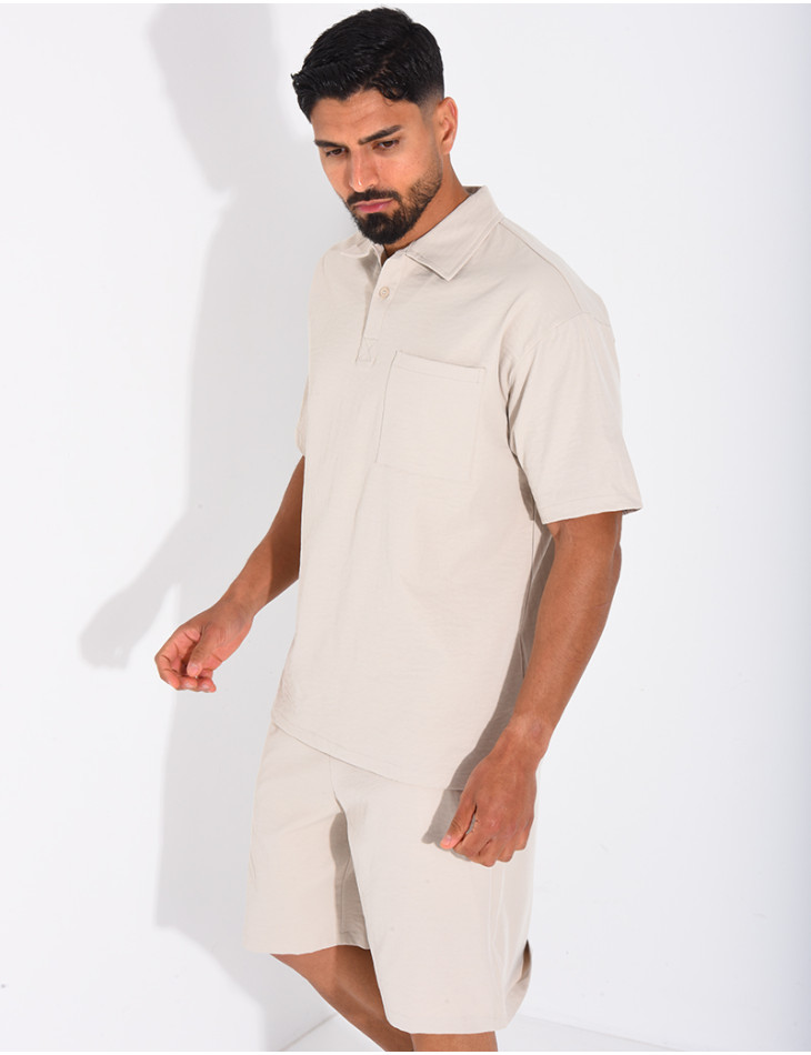 Ensemble short et polo à poche