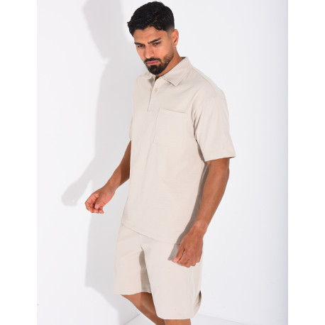 Ensemble short et polo à poche