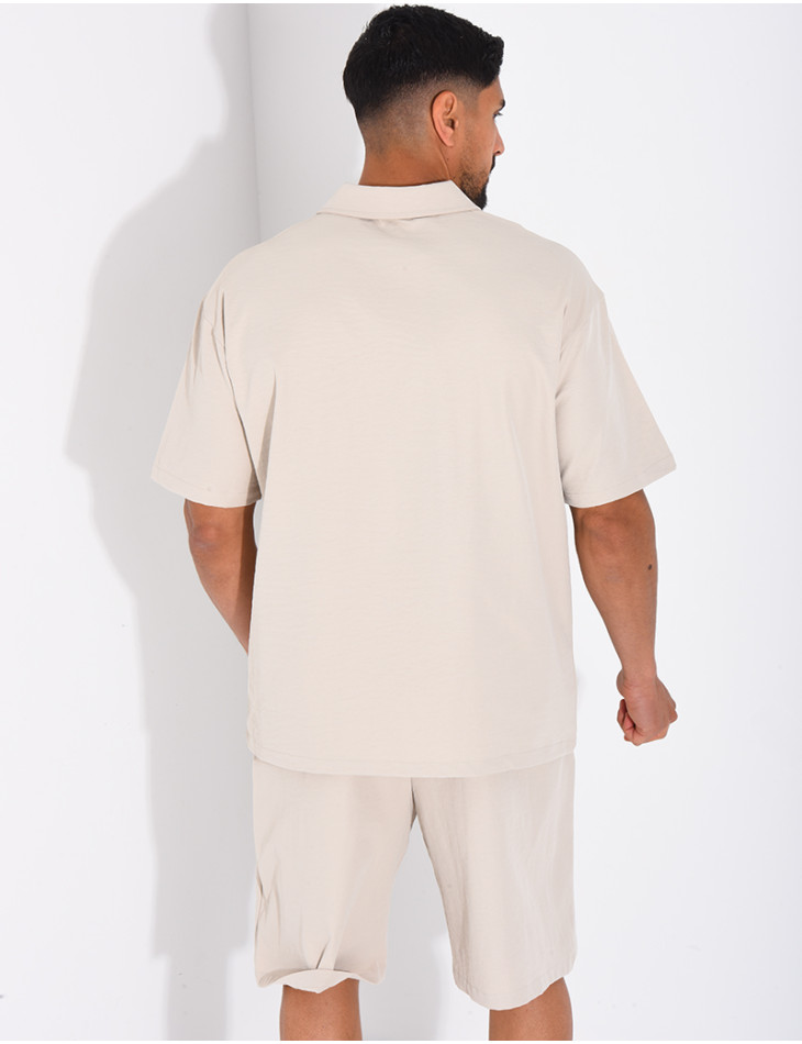 Ensemble short et polo à poche
