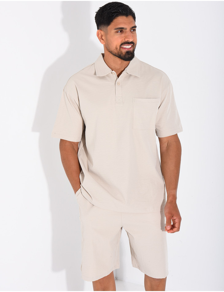 Ensemble short et polo à poche