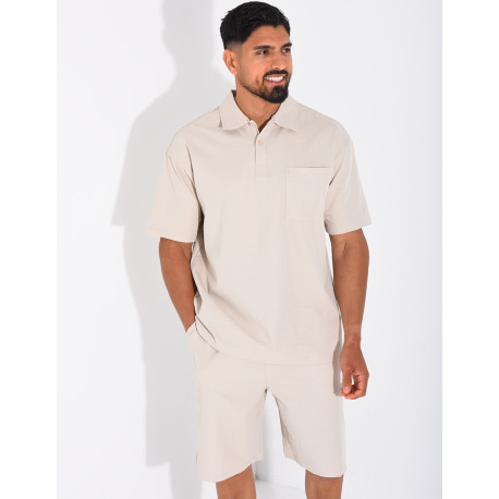 Ensemble short et polo à poche