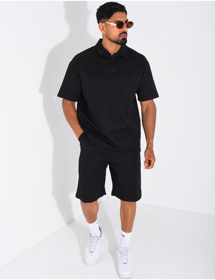 Ensemble short et polo à poche