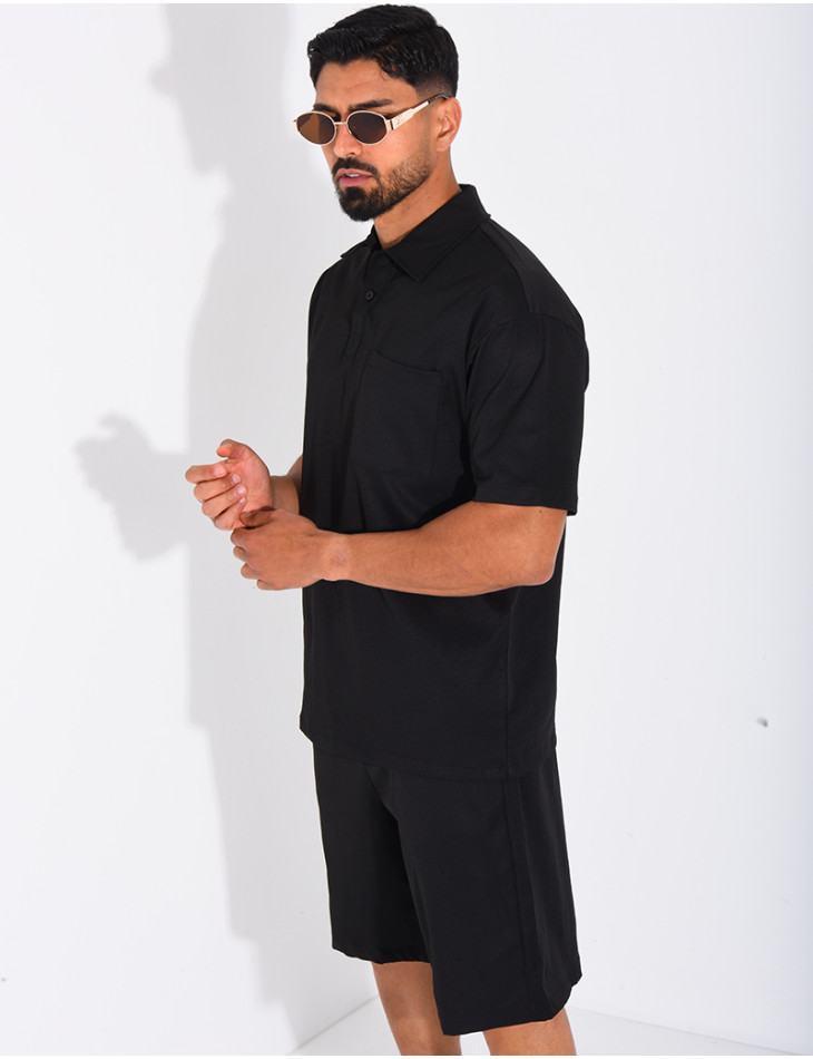 Ensemble short et polo à poche