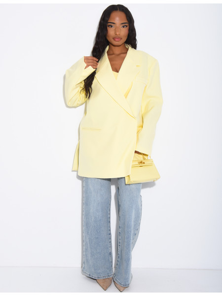 Blazer oversize à fentes