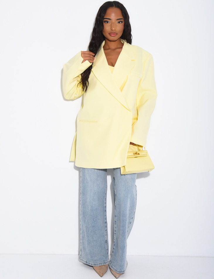 Blazer oversize à fentes