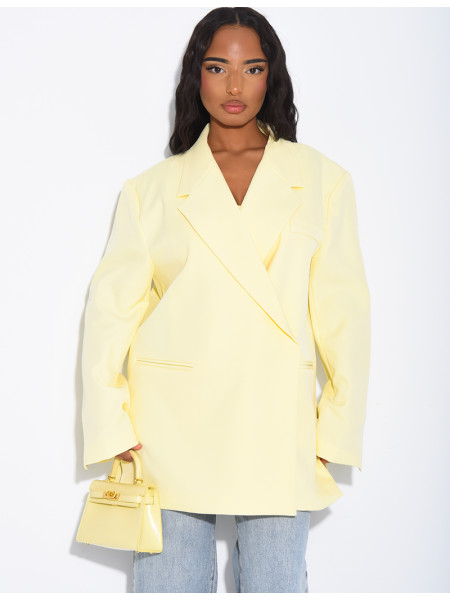 Blazer oversize à fentes
