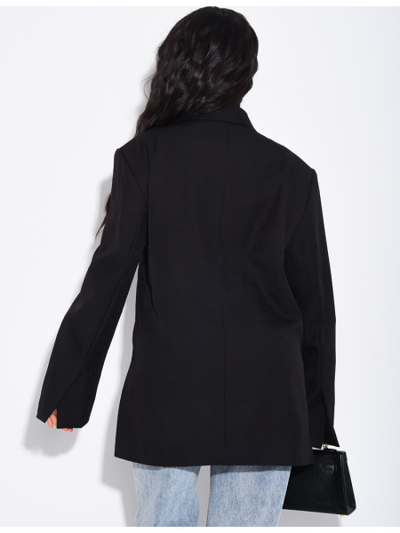 Oversized blazer with side slits