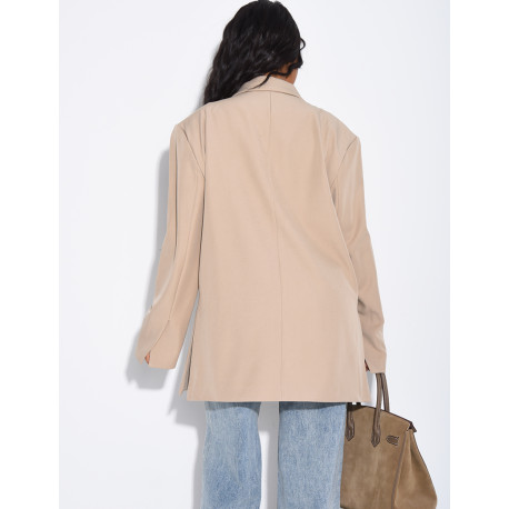 Blazer oversize à fentes sur les côtés