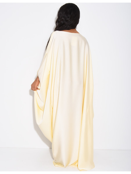 Draped satin butterfly dress