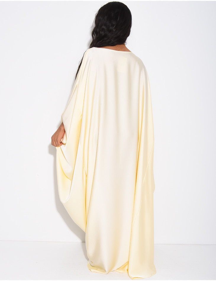Draped satin butterfly dress