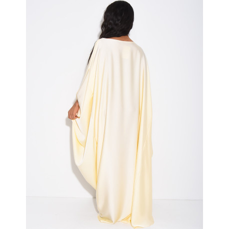 Draped satin butterfly dress