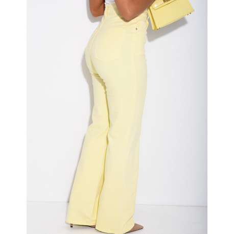 Jeans coupe droite taille haute stretchy