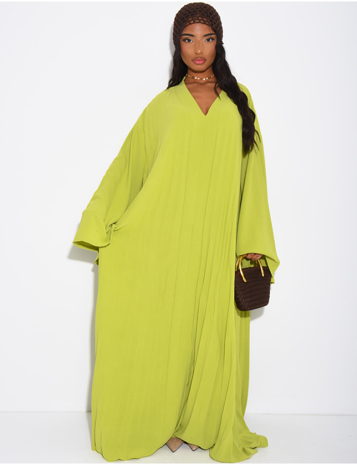 Robe longue & ample plissée