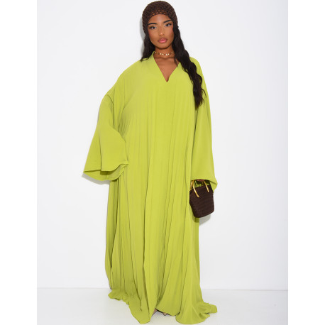 Robe longue & ample plissée