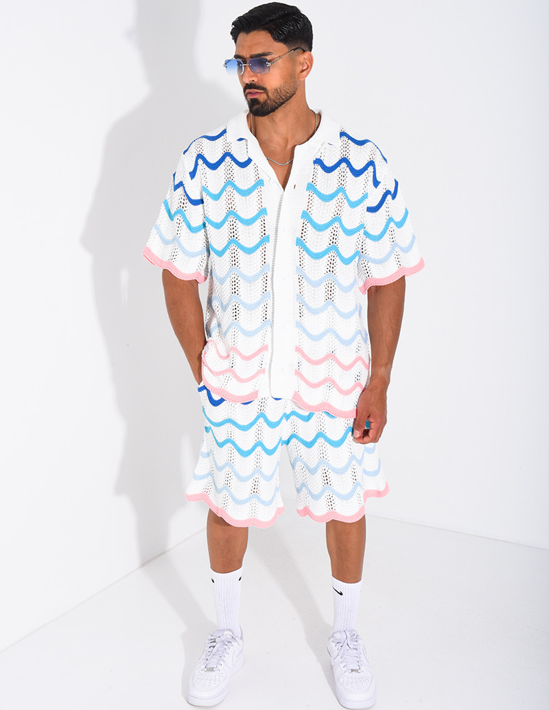 Ensemble ajouré short et...