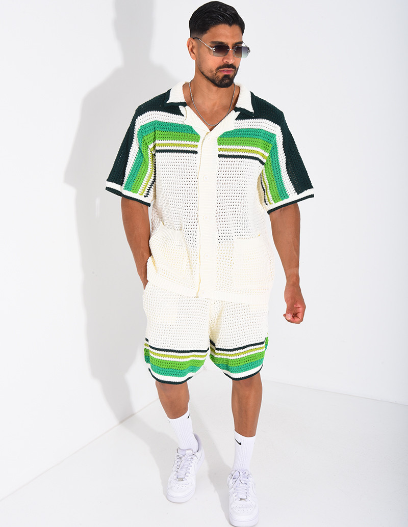 Ensemble ajouré short et...