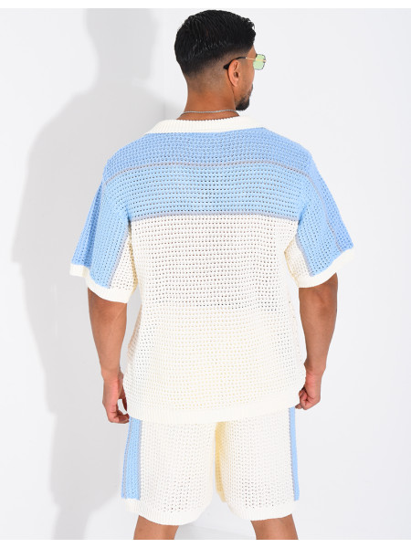 Ensemble ajouré short et chemise