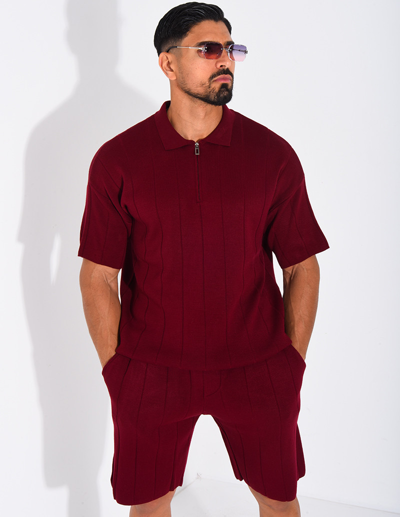 Ensemble côtelé short et...