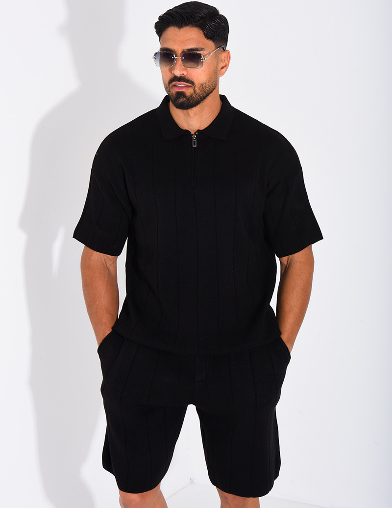 Ensemble côtelé short et...