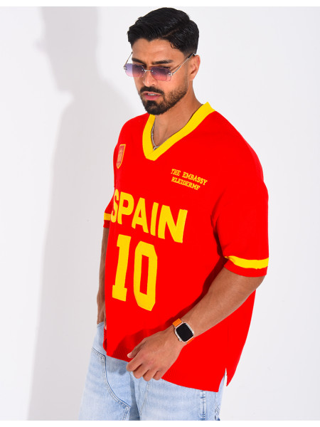 T-shirt côtelé "Spain"