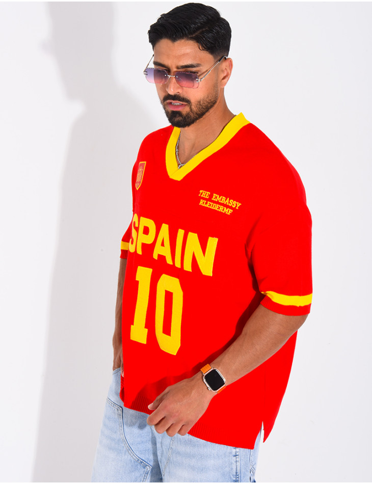 T-shirt côtelé "Spain"