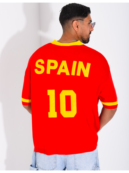 T-shirt côtelé "Spain"