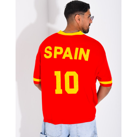 T-shirt côtelé "Spain"