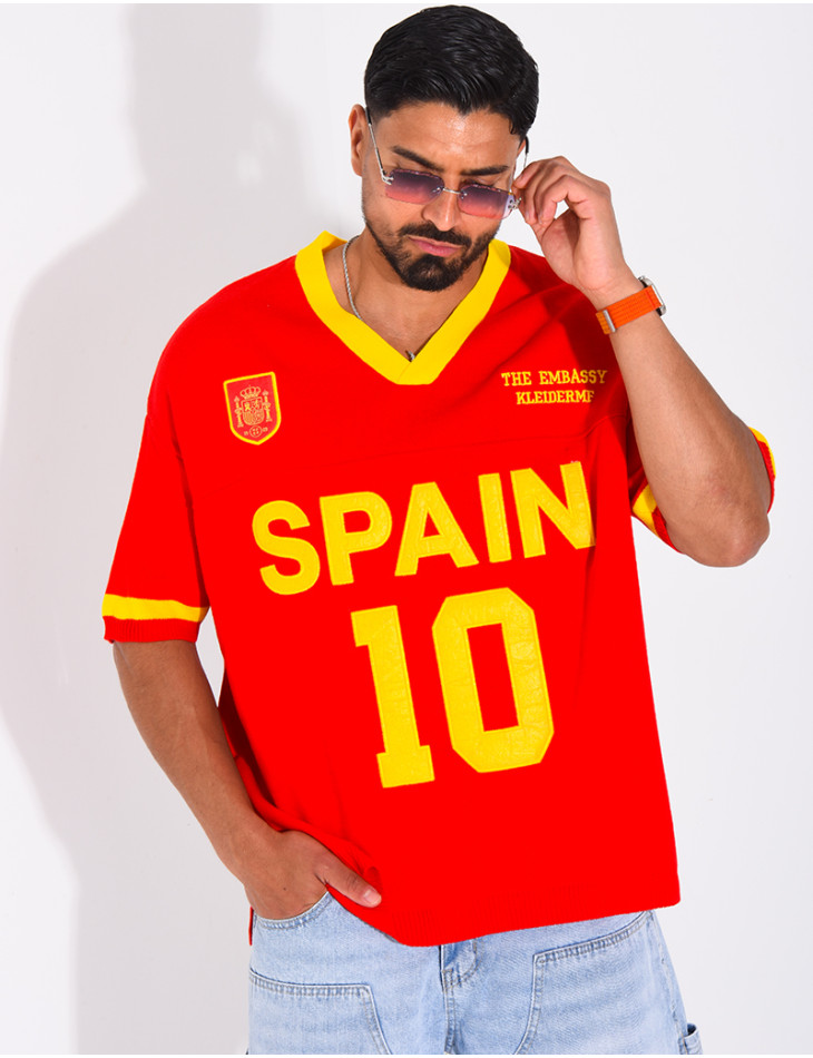 T-shirt côtelé "Spain"