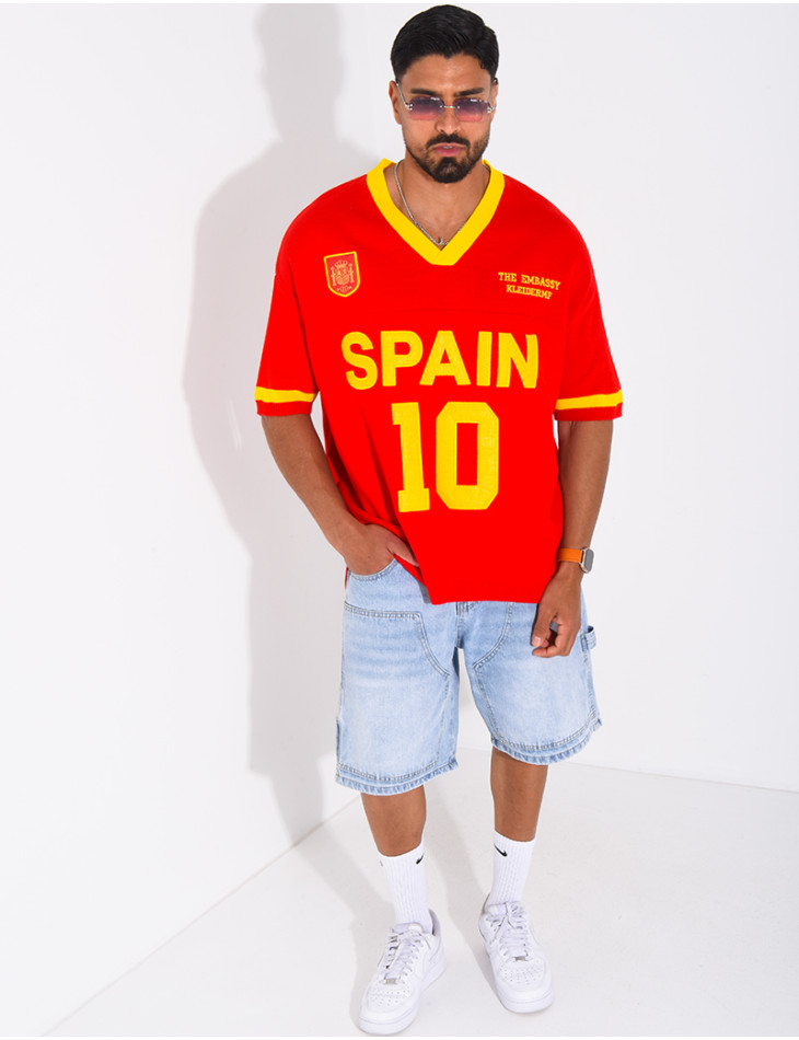 T-shirt côtelé "Spain"
