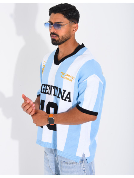 T-shirt côtelé "Argentine"