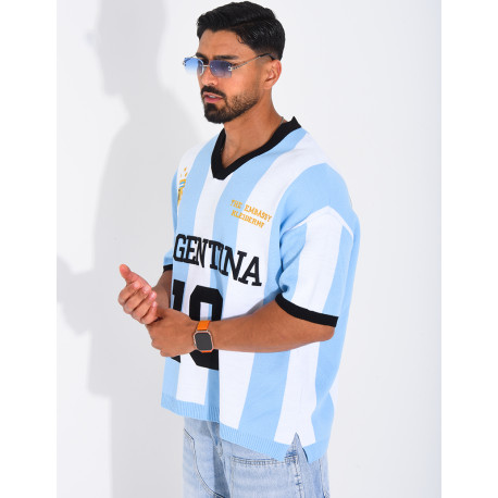 T-shirt côtelé "Argentine"