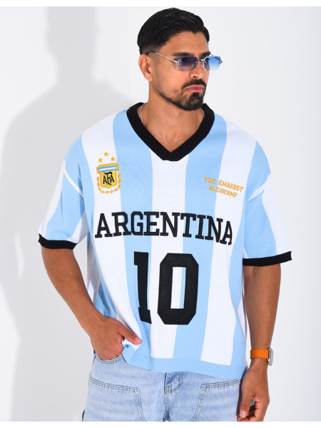 T-shirt côtelé "Argentine"