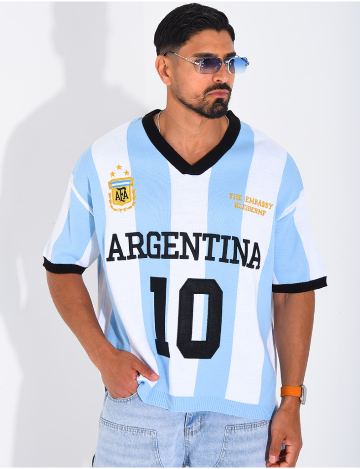 T-shirt côtelé "Argentine"
